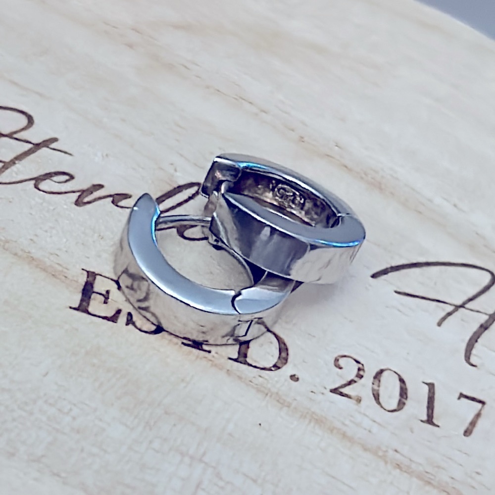 925 Sterling Silver Hoops - image 3